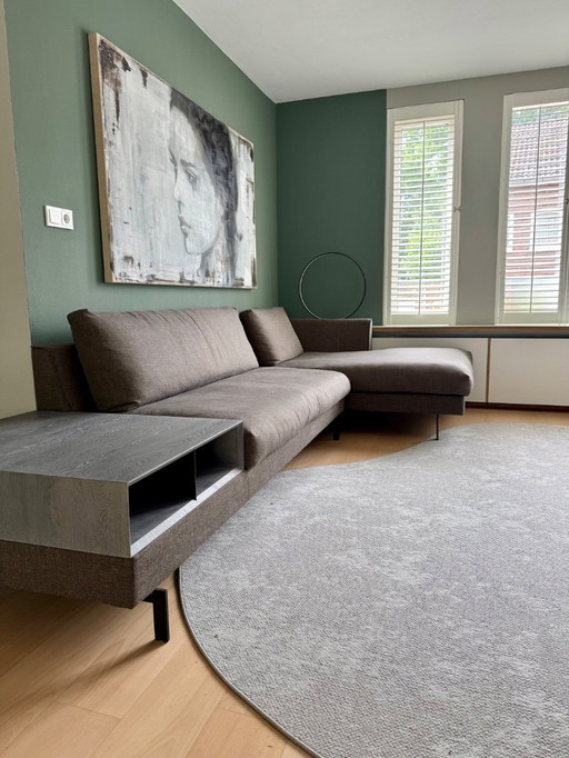 Divano Hofstede Raanhuis con chaise longue e armadio/sidetable