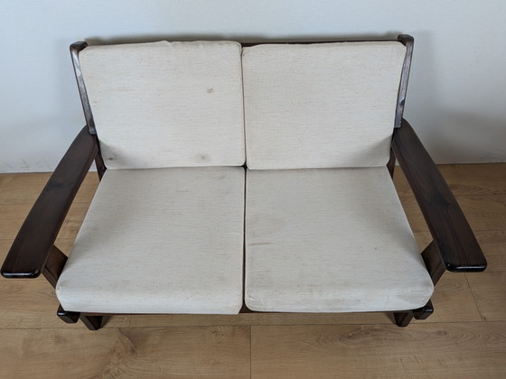 Image 1 of Vintage Gralon Everest / Schote 70 2-Zits Designbank – Massief Hout – Jaren '70