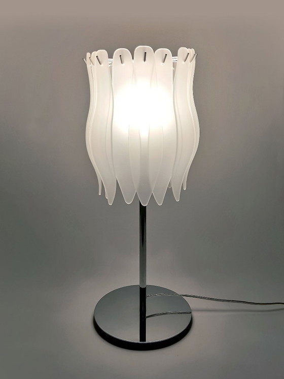 Image 1 of tafellamp glazen lamellen Massive