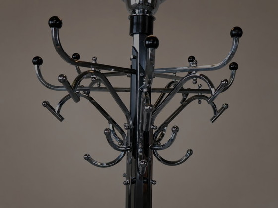Grande appendiabiti/lampada da terra Art Déco – Lampade da terra, Brass, Chrome, Vintage (photo 10 of 15)