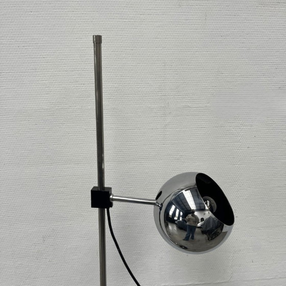 Image 1 of Lampadaire chromé avec sphère, style Space Age - Staff Leuchten