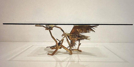 Tavolo da pranzo Hollywood Regency di Christian Techoueyres, anni '70 – Tavoli da pranzo, Glass, Brass (photo 2 of 9)
