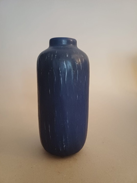 Gunnar Nylund "Rubus" Scandinavian Ceramic Vase, Number 5, Rörstrand Blue, Vintage 1960s (photo 4 of 11)