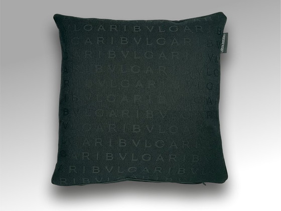 Image 1 of Bvlgari – Set mit 2 neuen Kissen aus schwarzem Bvlgari-Canvas