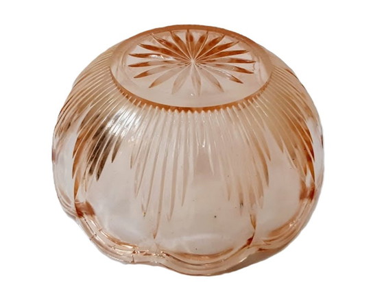 Image 1 of Fruttiera in vetro, rosa, vintage anni '60