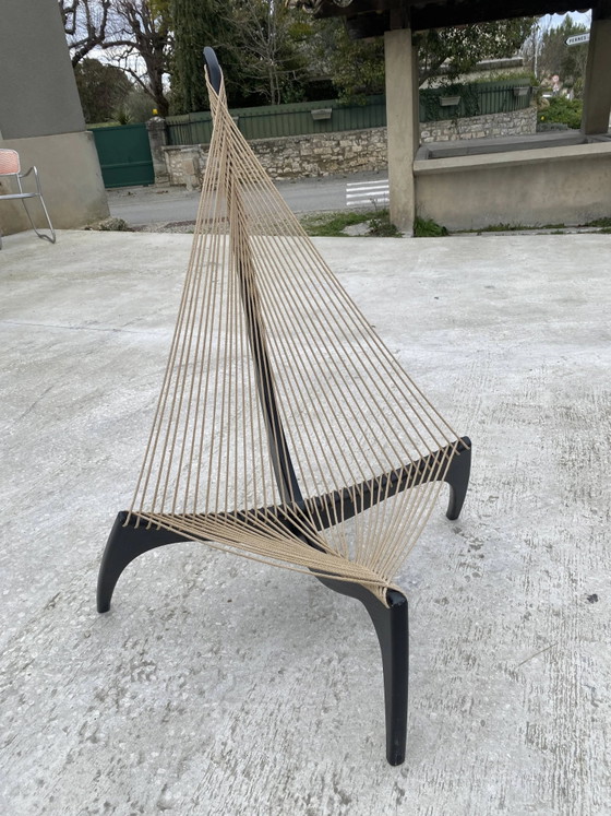 Jørgen Høvelskov - Poltrona "Harp" o "String", 1963, Sedie da camera, Nero, Scandinavian (foto 11 di 17)