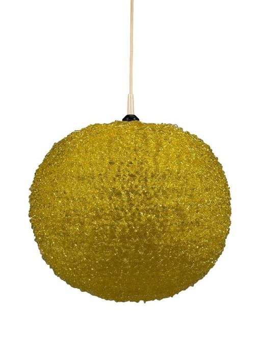 Lampada da soffitto anni '60/'70, lampada a globo, acrilico/plastica, stile "Spaghetti", era spaziale