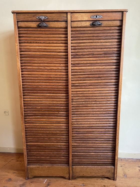 Image 1 of Armario con persianas enrollables, archivador, archivador, mueble de música, roble francés