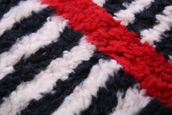 Image 1 of Handmade Beni Ourain Wool Rug: Minimalist Boho Decor 3X2m