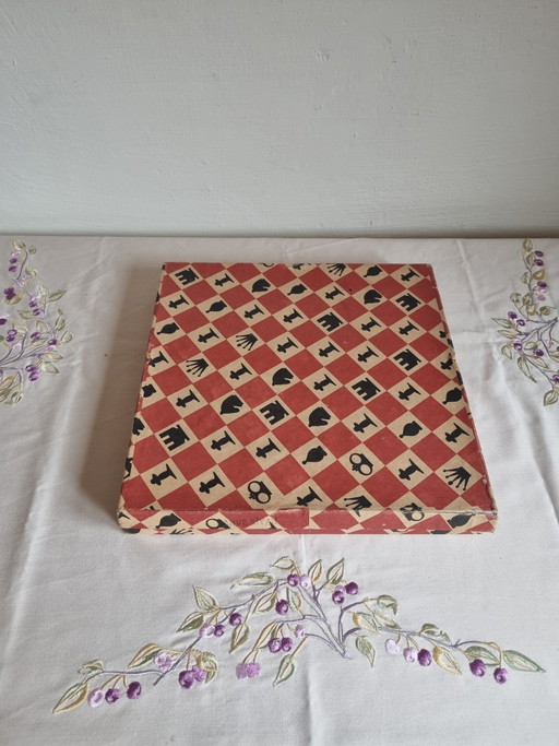 Marmeren onyx schaakbord beige zwart met originele doos!