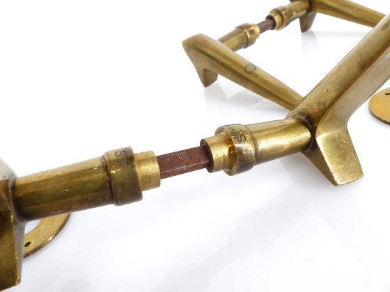 Image 1 of 2 Paar modernistische Türgriffe aus massivem Messing 1950–1960