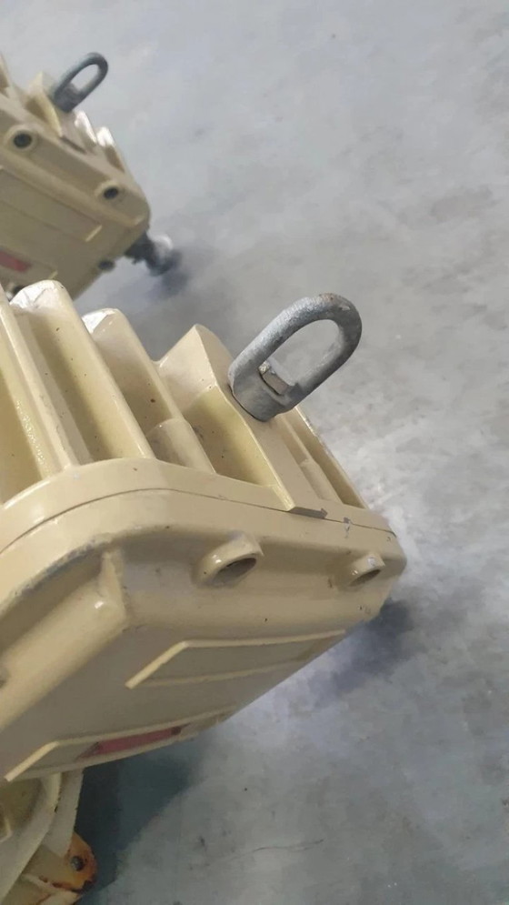 Image 1 of 2 lampes industrielles XL style cage, lampe d'usine, lampe de bunker, style vintage rétro