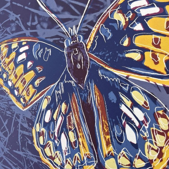 Image 1 of 1986 Carnegie Museum of Art After Andy Warhol "Butterfly" Lithograph