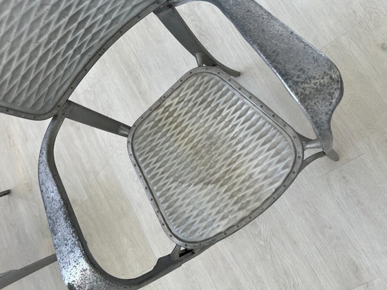 Image 1 of Aluminiumstühle - Avec-Plakette « Gaston Viort - Salon de Provence »