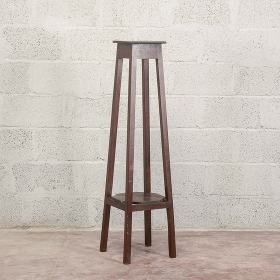19th Century Fir Wood Tripod Plant Stand – Plant table, Klassiek (photo 4 of 11)