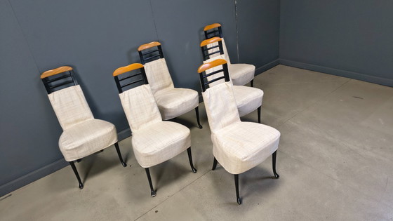 Image 1 of Vintage eetkamerstoelen van Giorgetti, jaren 70.