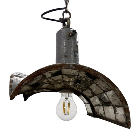Image 1 of Suspension industrielle vintage n° 3 par Esla avec miroirs