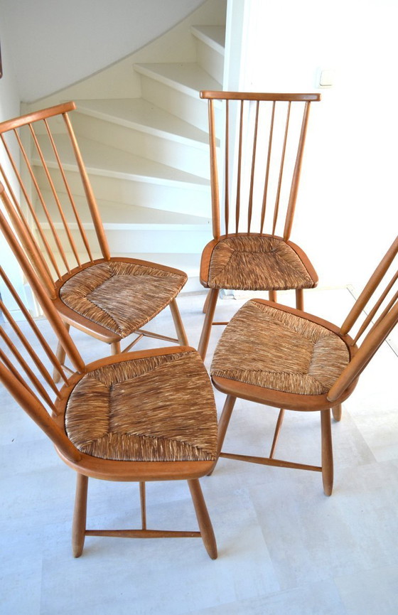 Image 1 of 4 x vintage dining chair Arno Lambrecht