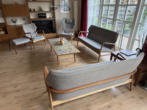 Image 1 of Bovenkamp Madsen & Schubell Mid-Century Design Teak Seating Set with Coffee Table