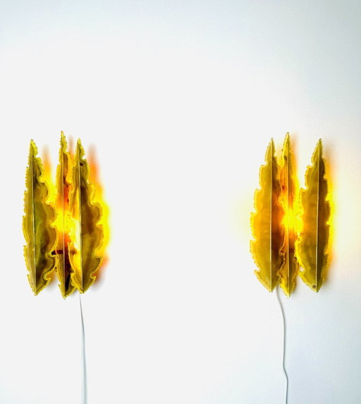 Model 5193 Brutalist Wall Lights by Svend Aage Holm-Sørensen for Holm-Sørensen & Co, Denmark, 1960s – wandlampen, Brass