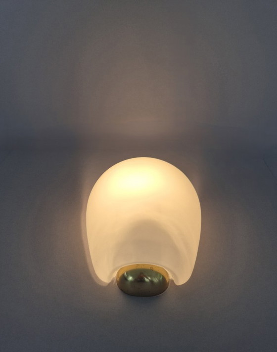Image 1 of Vintage Mid-Century Glass Wall light Wilhelm Wagenfeld Peill & Putzler