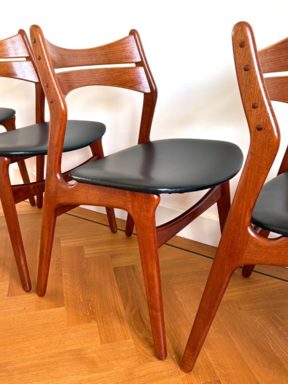Magnificent set of 4 Danish Erik Buck model 301 chairs – Christiansen Mobelfabrik, Dining chairs, Wood (photo 10 of 19)