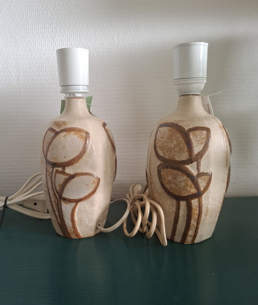 Zwei Vintage-Tischlampen von Søholm. Dänemark