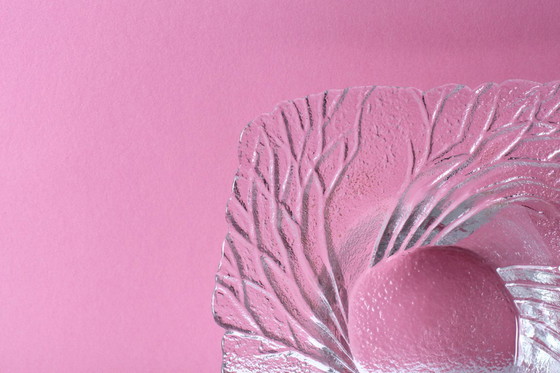 Image 1 of Mid-Century Finnish Glass Bowl: Lasisepät Mäntsälä 'Forest' Design