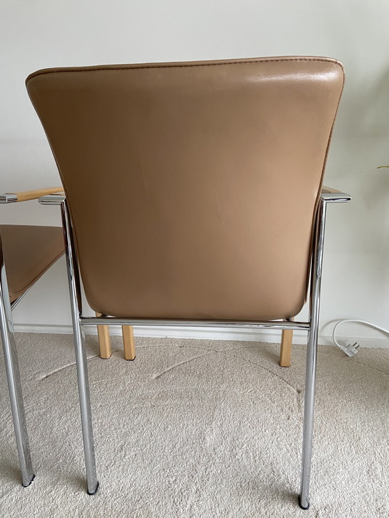 Image 1 of 6X Leolux Dining Chairs Cimaronne