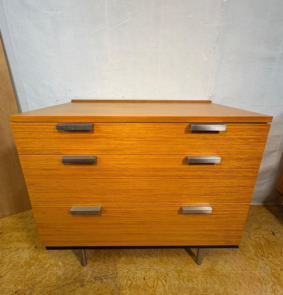 Image 1 of Mid Century Retro Teak Pair of Chest of Drawers by Stag (Circa 1970)  A fantastic pair of mid century modern teak chests of draw