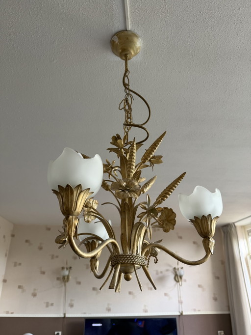 Ensemble de lampes anciennes Hans Kogl (5 pièces) – kroonluchters, Iron