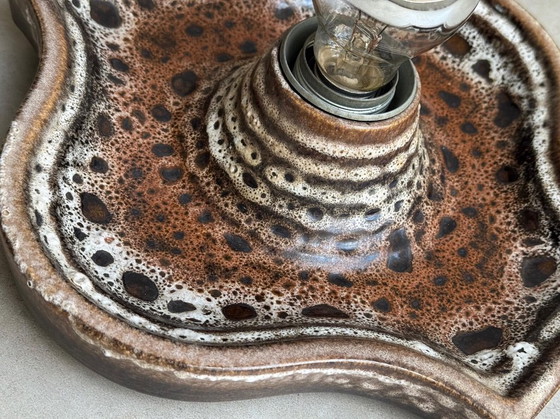 Image 1 of Lampada da parete vintage Fat Lava in ceramica Hustadt Leuchten