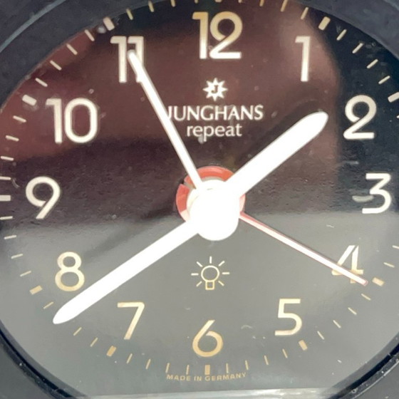 Image 1 of Junghans Repeat vintage alarm clock Germany modernist design collector's item 1970s
