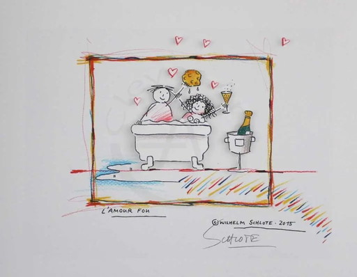 Schlote, Wilhelm - L'amour fou - 3D construction - hand-signed