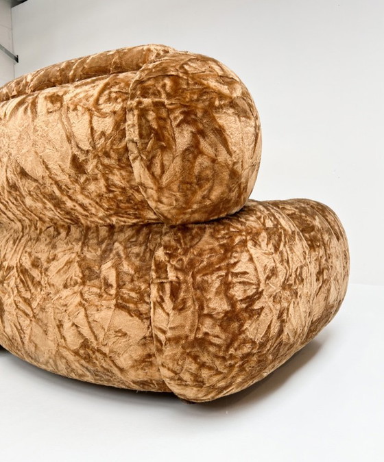 Image 1 of Italian vintage velvet sofa and sofa bed, 1970s