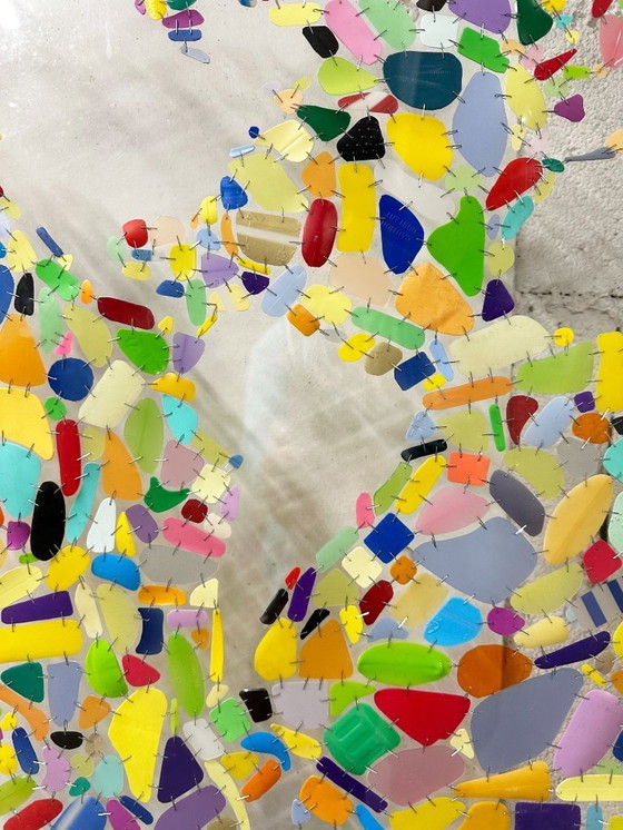 Image 1 of Very large expressionist composition under Plexiglas