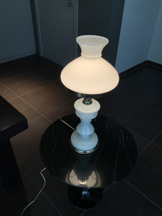 Image 1 of Vintage Standing Opaline Oil Lamp – 220V