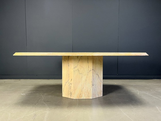 Image 1 of Vintage marmeren eettafel, jaren 70