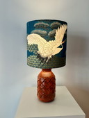 Decorative table lamp made of Jasba ceramic with Japanese shade