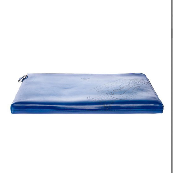 Image 1 of Borsa NON SIGNE / UNSIGNED in Cuir Bleu - 103447