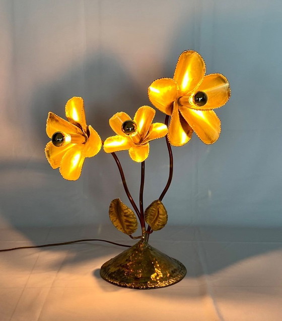 Image 1 of Tischleuchte „Seerosen“ von Maison Honoré, Paris, Frankreich, 1970er Jahre