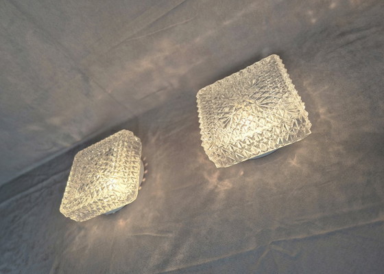 Image 1 of Vintage MASSIVE 70572 Crystal Ceiling/Wall Light | 20x20cm | E27 | Elegant Glass Fixture