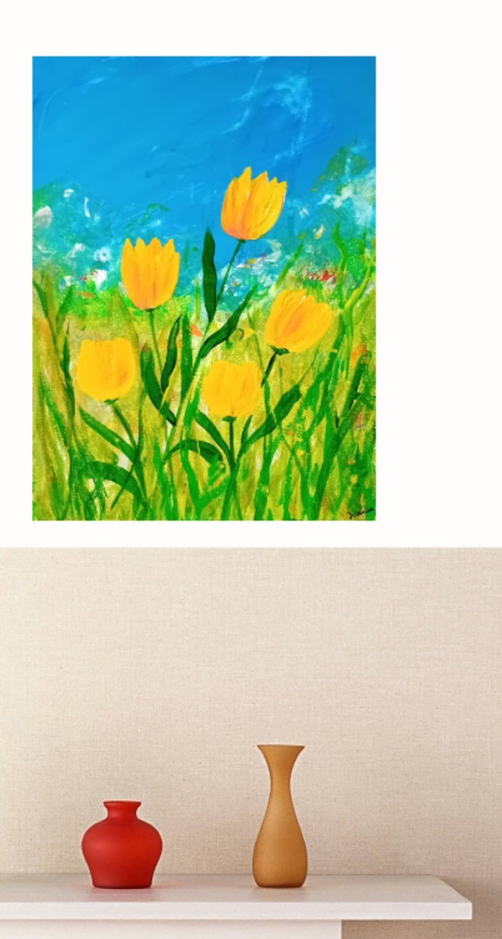 Image 1 of Dipingere tulipani gialli