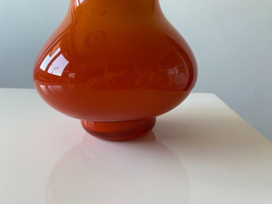 Vintage Yugoslav Art Glass Vase Attributed to Dragan Drobnjak, 1970s – Prokuplje Glassworks (9. Oktobar) (photo 6 of 9)