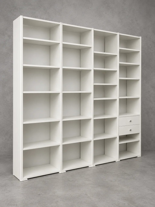 Interlübke Offenes Bücherregal – Weißes Modulares Regalsystem