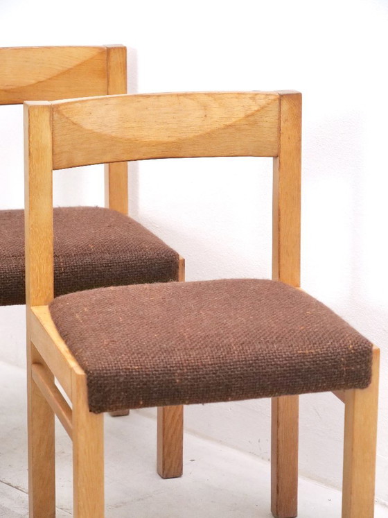 Brutalistisch Design Massief Licht Eiken Salonstoelen Jaren 70, Set van 6 – Eetkamerstoelen, Wood (photo 5 of 26)