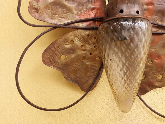Image 1 of Lámpara de pared mariposa, rara y única, Murano, años 50