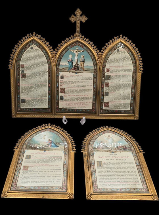 Image 1 of Altar Canon (Altar Cards (Tabellae Lavabo) 19th Century