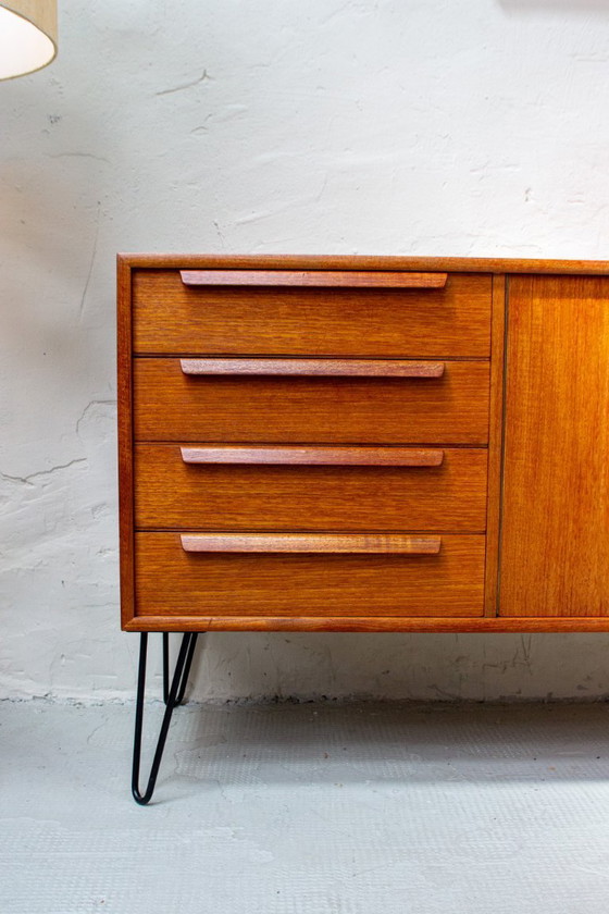 Image 1 of Vintage teak sideboard chest of drawers Danish 60s Mid Century
