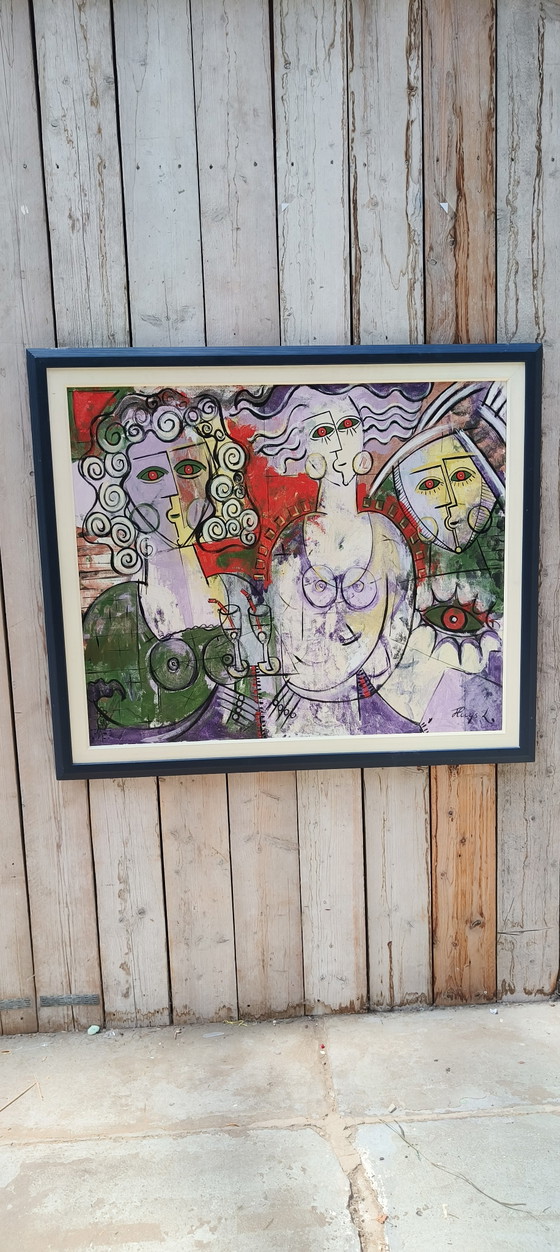 Image 1 of Ludo Huys, artista belga in stile Picasso.